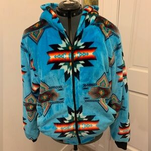 Vibrant Aztec Fleece Jacket